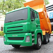 美致新品遙控工程車超大電動車四驅卡車翻斗車自卸車