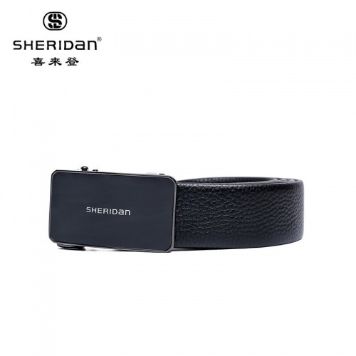 SHERIDAN 喜來(lái)登 皮帶男真皮自動(dòng)扣商務(wù)正裝腰帶休閑牛皮男士褲帶NL180959S 黑色